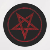 Rode Duivel Pentagram Labels (Design 1)