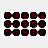 Rode Duivel Pentagram Labels (Vel)