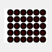 Rode Duivel Pentagram Labels (Vel)