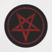 Rode Duivel Pentagram Labels (Design 1)
