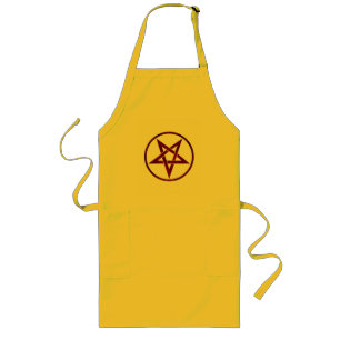 Rode Duivel Pentagram Lang Schort
