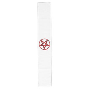 Rode Duivel Pentagram Lange Tafelloper