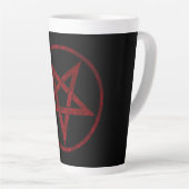 Rode Duivel Pentagram Latte Mok (Rechterhoek)
