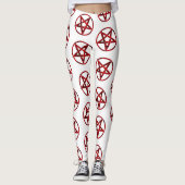 Rode Duivel Pentagram Leggings (Voorkant)
