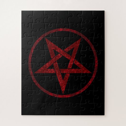Rode Duivel Pentagram Legpuzzel (Verticaal)