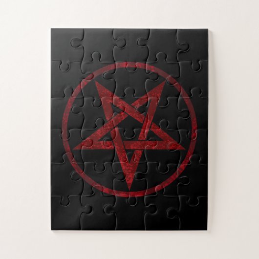 Rode Duivel Pentagram Legpuzzel (Verticaal)
