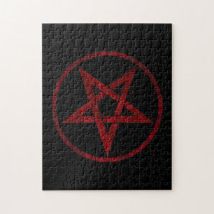 Rode Duivel Pentagram Legpuzzel