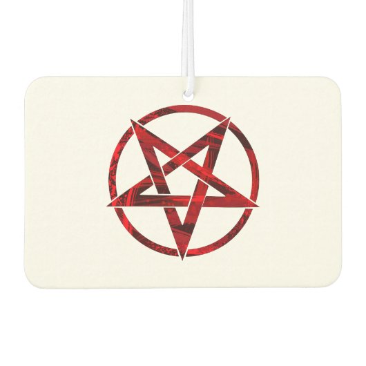Rode Duivel Pentagram Luchtverfrisser (Voorkant)