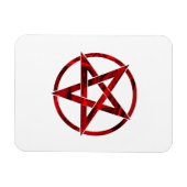 Rode Duivel Pentagram Magneet (Horizontaal)