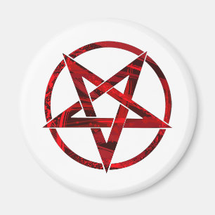 Rode Duivel Pentagram Magneet