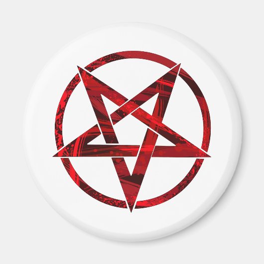 Rode Duivel Pentagram Magneet (Voorkant)