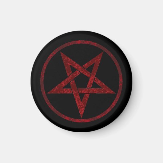 Rode Duivel Pentagram Magneet (Voorkant)