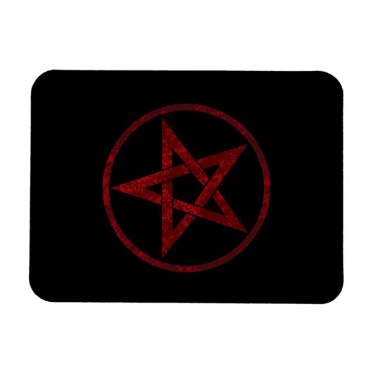 Rode Duivel Pentagram Magneet (Horizontaal)