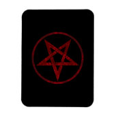 Rode Duivel Pentagram Magneet (Verticaal)