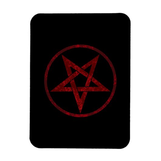 Rode Duivel Pentagram Magneet (Verticaal)