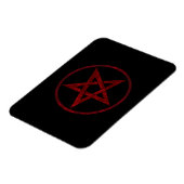 Rode Duivel Pentagram Magneet (Linkerzijde)