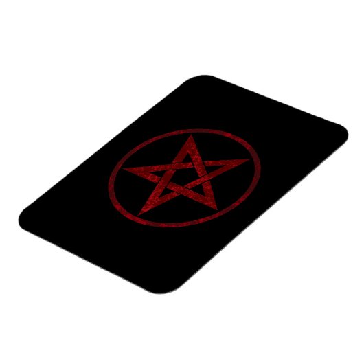 Rode Duivel Pentagram Magneet (Linkerzijde)