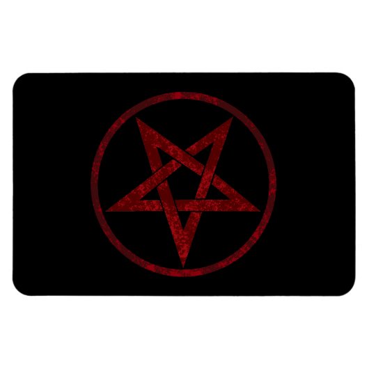 Rode Duivel Pentagram Magneet (Horizontaal)