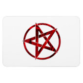 Rode Duivel Pentagram Magneet (Horizontaal)