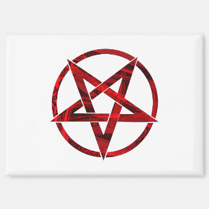Rode Duivel Pentagram Magneet