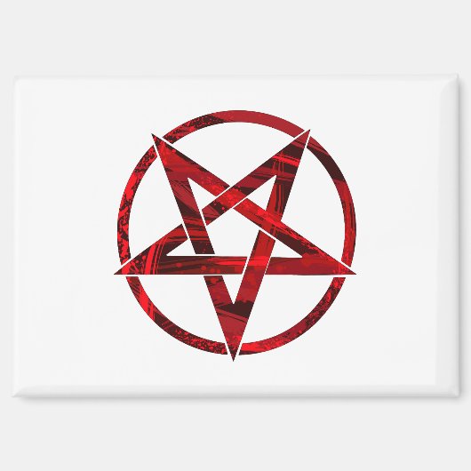 Rode Duivel Pentagram Magneet (Voorkant)