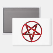 Rode Duivel Pentagram Magneet (Voorkant / Achterkant)
