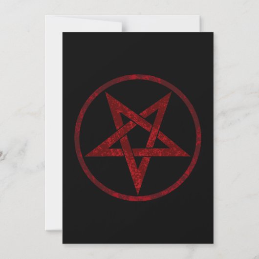 Rode Duivel Pentagram Magnetische Uitnodiging (Voorkant)