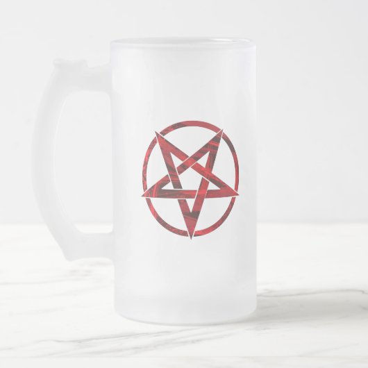Rode Duivel Pentagram Matglas Bierpul (Links)