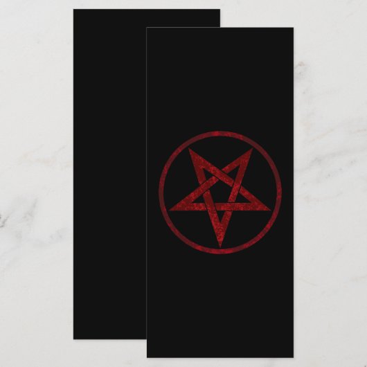 Rode Duivel Pentagram Menu (Voorkant / Achterkant)
