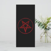 Rode Duivel Pentagram Menu (Staand voorkant)