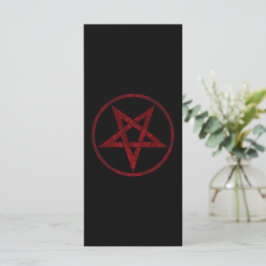 Rode Duivel Pentagram Menu (Staand voorkant)