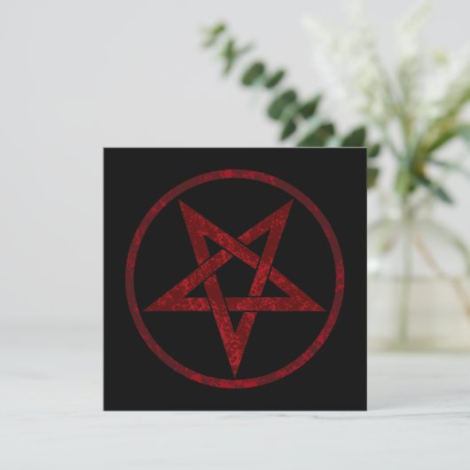 Rode Duivel Pentagram Menu (Staand voorkant)