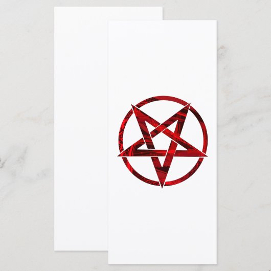 Rode Duivel Pentagram Menu (Voorkant / Achterkant)