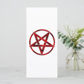 Rode Duivel Pentagram Menu (Staand voorkant)
