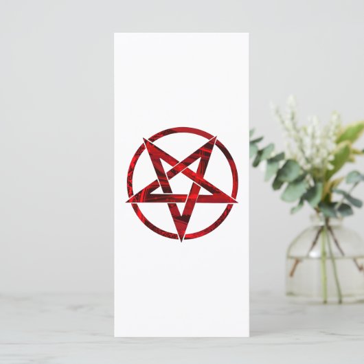 Rode Duivel Pentagram Menu (Staand voorkant)
