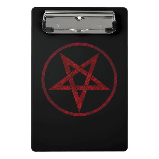 Rode Duivel Pentagram Mini Klembord (Voorkant)