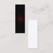 Rode Duivel Pentagram Mini Visitekaartje (Voorkant / Achterkant)