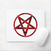 Rode Duivel Pentagram Muismat (Met muis)