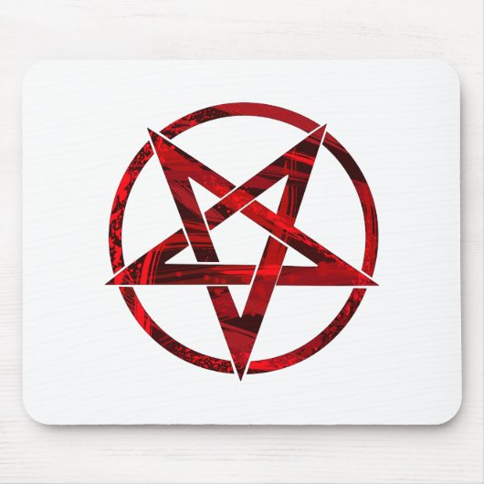 Rode Duivel Pentagram Muismat (Voorkant)