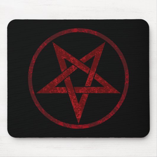 Rode Duivel Pentagram Muismat (Voorkant)