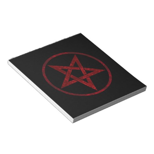 Rode Duivel Pentagram Notitieblok (Schuin)