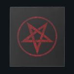Rode Duivel Pentagram Notitieblok<br><div class="desc">Rood,  omgekeerd,  gestructureerd pentagram in cirkel,  op zwarte achtergrond. Occult symbool. 666</div>