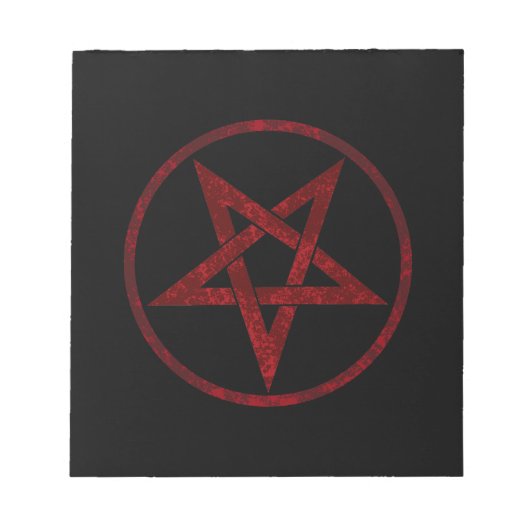 Rode Duivel Pentagram Notitieblok (Voorkant)
