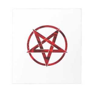 Rode Duivel Pentagram Notitieblok