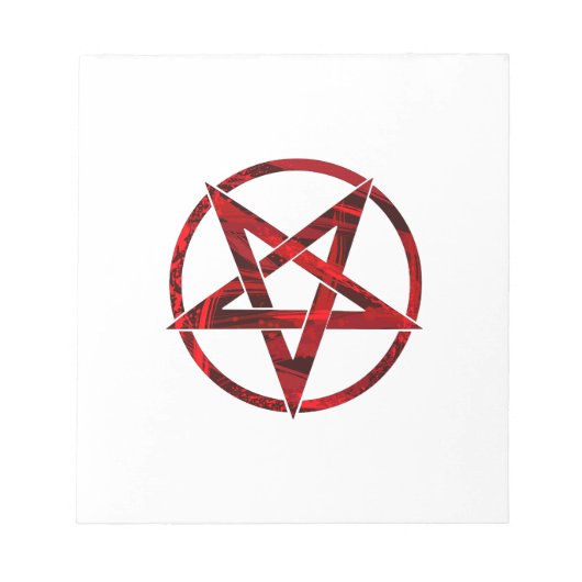 Rode Duivel Pentagram Notitieblok (Voorkant)