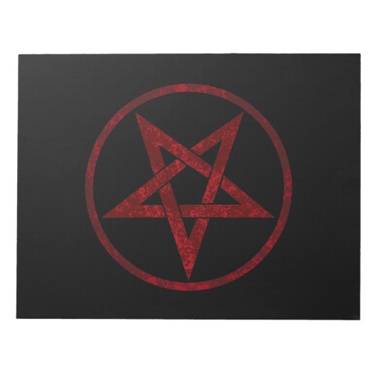 Rode Duivel Pentagram Notitieblok (Voorkant)