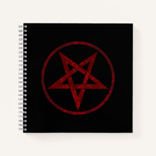 Rode Duivel Pentagram Notitieboek