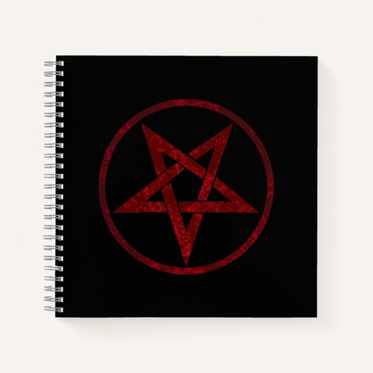 Rode Duivel Pentagram Notitieboek (Voorkant)