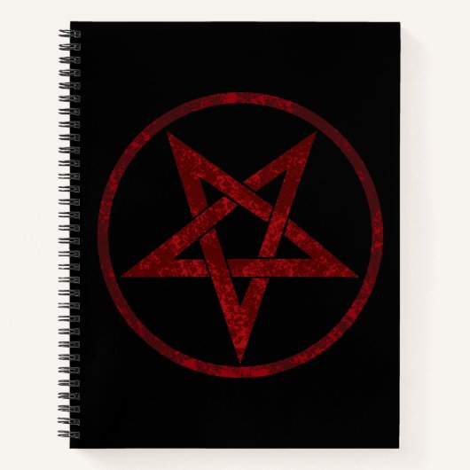 Rode Duivel Pentagram Notitieboek (Voorkant)