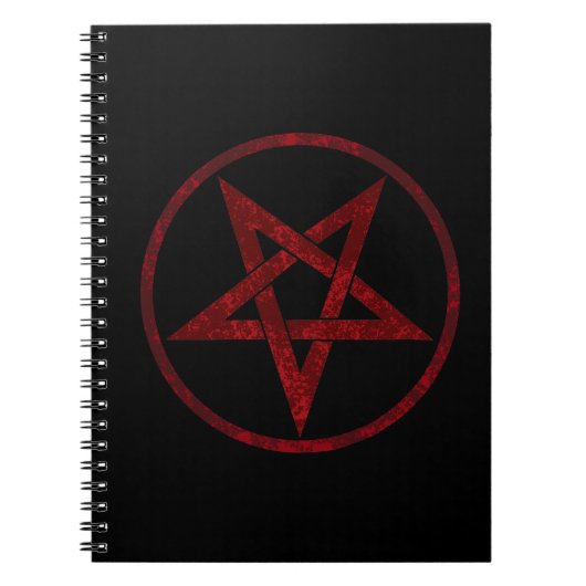 Rode Duivel Pentagram Notitieboek (Voorkant)